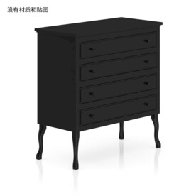 C4D模型柜子实木