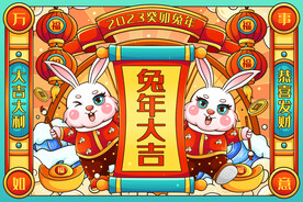 春节新年插画