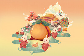 兔年国潮插画