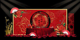 红色婚礼背景