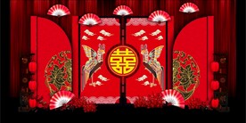 中式婚礼背景