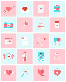 情人节爱心矢量元素