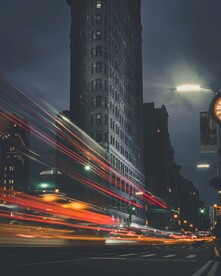 公路拖影