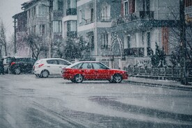 城市雪景
