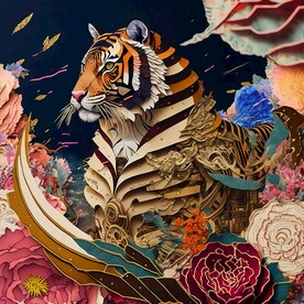 老虎插画