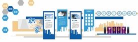 蓝白职工之家企业文化墙