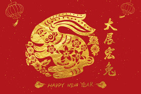 剪纸兔子