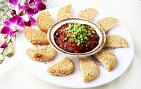 西饼牛肉粒