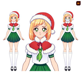 美少女插画