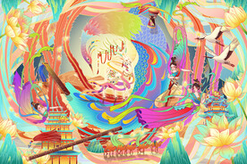 国潮手绘插画