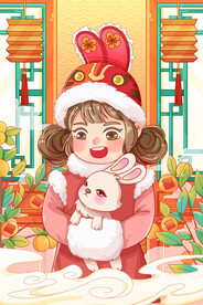 虎头帽女孩