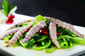 菠菜炒虾爬肉