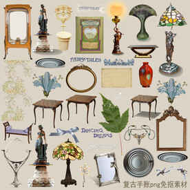 欧美复古手账装饰