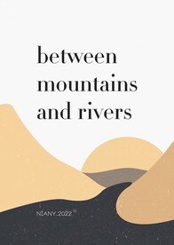 东方风格线条风景小插画