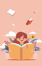 小女孩和书本