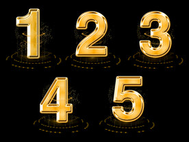 倒计时金色创意设计艺术字元素