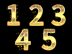 倒计时金色数字创意设计艺术字元