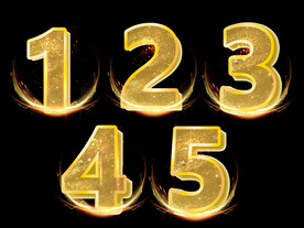 倒计时数字金色创意设计艺术字元