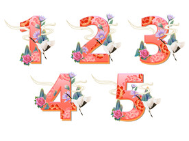 国潮倒计时创意设计艺术字元素