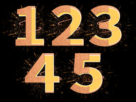 金色光效数字创意设计艺术字元素