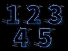 科技感倒计时创意设计艺术字元素