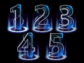 蓝色科技感数字创意设计艺术字