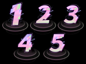 马卡龙色系倒计时创意设计艺术字