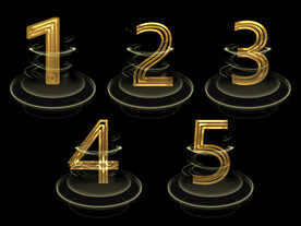 线条金色数字创意设计艺术字元素