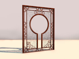 C4D模型中式屏风