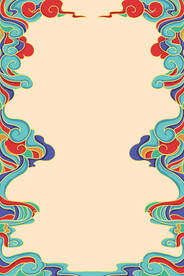 国潮祥云边框