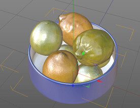 C4D模型柠檬