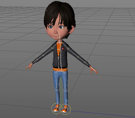  C4D模型  男孩  