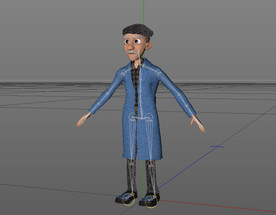 C4D模型 老爷爷