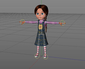 C4D模型 女孩 