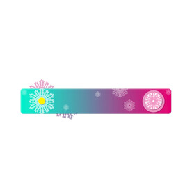 渐变雪花边框