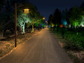 公园小道亮化夜景
