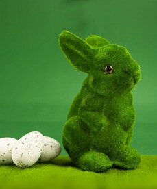 绿色兔子摆件