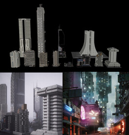C4D模型建筑
