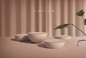 质感时尚电商产品场景分层背景