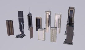 C4D模型建筑物