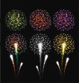 绚烂节日烟花矢量素材