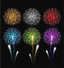 绚烂节日烟花矢量素材