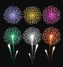绚烂节日烟花矢量素材