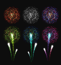 绚烂节日烟花矢量素材