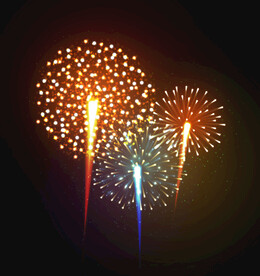 绚烂节日烟花矢量素材