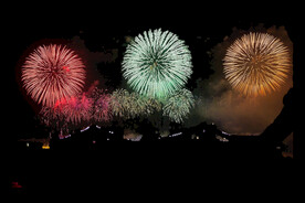 节日烟花透明PNG素材