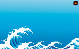 海浪插画