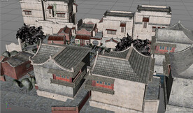 C4D模型建筑物