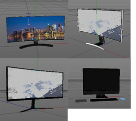 C4D模型电脑屏幕显示屏