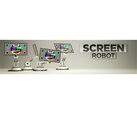 C4D模型 屏幕机器人
